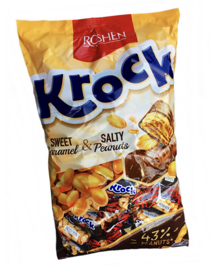 Цукерки Рошен Krock арахіс паста 1кг